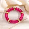 2026 Primavera Estilo Hong Kong Pulsera de Resina Acrílica con Purpurina Lujo Ligero Pulsera de Gama Alta Vintage Melard Accesorio Versátil para la Mano