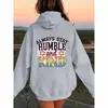 Sudadera con capucha de comercio exterior transfronterizo adecuada para Temuwish Amazon Diseños impresos: Mantente Humilde y Amable