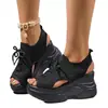 Sandalias Deportivas Flyknit Tallas Grandes Transfronterizas para Mujer 2026 Verano Nuevas Sandalias para Mujer Plataforma Moda Suela Gruesa que Aumenta la Altura