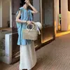 Top sin mangas con cuello en V estilo coreano para mujer, Nuevo chaleco de verano versión coreana estilo perezoso de longitud media, Suéter holgado adelgazante