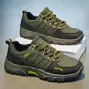 Sapatos masculinos plus size transfronteiriços outono antiderrapantes resistentes ao desgaste proteção do trabalho sapatos de trabalho sola grossa viagem esportes ao ar livre caminhada montanhismo sapatos