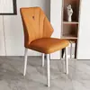 Silla de comedor de lujo ligero, silla moderna simple, silla nórdica con respaldo para uso doméstico, mesa y sillas de comedor para hotel restaurante, taburete de mahjong, metal