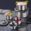Loncheras Cuidadosamente Seleccionadas, Recipientes para Conservar Frescura, Loncheras de Acero Inoxidable 304, Recipientes Sellados para Refrigerador de Grado Alimenticio, Recipientes para Frutas, Tazones para Sopa con Tapas