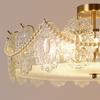Lámpara de Techo Redonda LED de Cristal Premium Sense Perla Francesa para Sala de Estar, Comedor, Estudio, Salón de Belleza, Vestíbulo