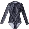 Traje de baño de una pieza profesional para mujer, modelo nuevo coreano 2025, que disimula el abdomen, sexy, adelgazante, de manga larga, protección solar, traje de baño conservador para aguas termales