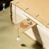 Marcador de Página de Latão Laqueado de Alta Qualidade Estilo Chinês com Design Clássico em Metal, Requintado e Criativo para Alunos do Ensino Fundamental