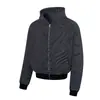 Sudadera con capucha y cremallera de forro polar Magic Bear para otoño e invierno, estilo retro americano, corte holgado cuadrado, sudadera con capucha a rayas casual