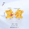 Pu Zuoqiang Cor-Preservante Dourado Areia Acessórios DIY Urso de Pelúcia Pingente de Porco Pingente Cartoon Tridimensional Colar para Mulheres