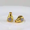 Ornamentos DIY de Lâmina Zaki de Duas Cores, Cabeça de Buda de Três Vias, Estilo Étnico Tibetano, Forma de Gota d'Água Integrada, Buda Sem Forma, Ornamentos de Três Vias