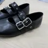 Zapatos Mary Jane de una tira para mujer 2026 Primavera Nueva Moda Tendencia Zapatos Planos de Cuero con Hebilla y Velcro