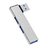 Hub USB-C Doblado Lateral Estación de Acoplamiento USB 3.0 Uno a Tres para Portátil Teléfono Disco U Divisor de 3 Puertos