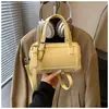 2026 Nueva Moda Bolso Boston de Cuero con Cera de Aceite Mini Bolso de Mano Versátil Bolso de Hombro Texturizado Bolso Cruzado