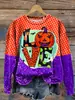 Suéter de cuello redondo de Halloween transfronterizo para mujer otoño nuevo para conjunto abrigo con elementos de terror abrigo de moda al por mayor