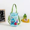 Bolsa de Tecido Lona Estilo Japonês Desenho Animado Fofa para Copo de Água Bolsa Transversal Dupla Finalidade Bolsa para Garrafa de Água Bolsa Pequena de Tecido Transversal Bolsa de Mão