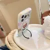 Funda con Soporte Giratorio de Oso para iPhone 17 Pro Max, Apple 18 2 en 1, Empalme de Película 15, Cobertura Total 16