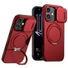 Adequado para Capa de Celular iPhone 18, Capa Deslizante para Lente Anti-Queda Dois em Um, Capa Protetora Apple 17, Suporte para Carro 360