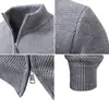 Suéter con cremallera y cuello alto para hombre estilo europeo y americano, cárdigan para hombre nuevo de otoño/invierno 2026 transfronterizo, prenda exterior gruesa ajustada, moderno