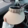 Sombrero de Protección Solar para Mujer 2026 Nuevo de Verano Ala Ancha Parte Superior Abierta Sombrero de Sol para Exteriores Protección UV Sombrero de Sol Hace que la Cara Parezca Más Pequeña y Moderno