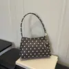 Bolso de axila con lunares dulces estilo coreano, moderno y versátil para ir al trabajo, bolso de mano pequeño moderno y fresco