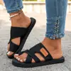 Sandalias transpirables 36-42 43 44 45 talla grande para mujer zapatos de playa antideslizantes para exteriores sandalias de meter a la moda cómodas