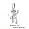 Colgantes de Animales Lindos Transfronterizos, Elementos Adorables de Oso y Delfín, Accesorios de Colgante de Acero Inoxidable Personalizados DIY Incrustados con Diamantes