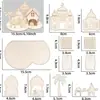 Decoração de Natal Transfronteiriça Nórdica de Madeira Quebra-Cabeça Tridimensional Árvore de Natal Cabana Presente de Natal Decoração de Mesa Enfeites
