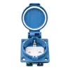Toma de corriente industrial impermeable franco-alemana con tapa, estándar europeo, toma de corriente impermeable para exteriores, calibre europeo, 50 x 50 mm, almacenamiento de energía y carga