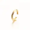 Versión coreana de anillo de plata S925 Diseño en vivo joyería personalizada en línea popular joyería simple para hombres y mujeres chapado en platino grueso oro de 18K
