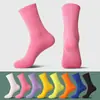 Calcetines de algodón de alta calidad al por mayor para hombre y mujer, calcetines de felpa de color caramelo, calcetines deportivos de verano largos y cortos, calcetines de dopamina