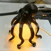 Lâmpada de Mesa Oceano Polvo Novo Produto Transfronteiriço Lâmpada de Mesa Decorativa Oceano Polvo Artesanato Impresso em 3D