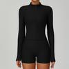 Conjunto de Yoga Transfronteiriço com Rosca Cintura Alta Justo Modelador Look Emagrecedor Roupa Esportiva para Exterior Corrida Fitness Conjunto de Três Peças para Mulheres 3093