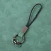 Nuevo llavero, llavero de coche de cuero esmerilado DIY de alta gama, llavero unisex, colgante de accesorio pequeño