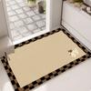 Tapete de Estilo Simples, Capacho Resistente a Manchas, Porta de Banheiro e Vaso Sanitário, Capacho Absorvente de Água Antiderrapante, Pode Ser Personalizado e Enviado