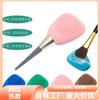 Esponja de maquillaje de silicona tipo huevo, caja de esponja de maquillaje portátil, almacenamiento de esponjas de maquillaje, cepillo de maquillaje, funda de silicona para cepillo de maquillaje, almacenamiento