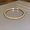Nova Pulseira Redonda Dupla Fileira com Zircônias Coreana Japonesa Versátil Leve Luxo Toque de Alto Padrão Estilo Ins Moda Pulseira de Nicho