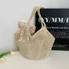 Bolso de Hombro Individual Hueco Tejido a Mano para Mujer Bolso Tote Nuevo Transfronterizo Bolso de Playa Gran Capacidad Bolso de Mano de Moda
