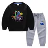 Ropa infantil transfronteriza nueva Otoño e Invierno 2023 suéter para niños pantalones traje de dos piezas de algodón para bebé manga larga de dibujos animados