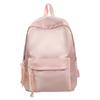 Simples popular cor sólida grande capacidade estudante mochila estilo Hong Kong moda mochila casual mochila leve moda para as mulheres