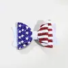 Faixa de Cabeça com Bandeira do Dia da Independência dos EUA Fita com Letras UAS Faixa de Cabeça para Festa Bloqueio de Cores Vermelho Azul Branco Grampo de Cabelo para Festival Acessórios de Cabelo