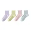 Calcetines Infantiles Transfronterizos 100% Algodón, Transpirables y Absorbentes del Sudor, Calcetines Deportivos Sin Costuras para Niñas, Calcetines Finos de Malla Transpirable para Estudiantes, Clase A