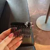 Peine de Flores de Terciopelo Vintage para Acomodar el Cabello en la Parte Posterior de la Cabeza, Peine para Flecos Estilo Coreano, Nuevo Modelo Celebridad de Internet 2026