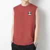Playera sin mangas de algodón puro para hombre, chaleco de verano holgado para fitness, estampado de oso, deportivo, baloncesto, cintura, valla, sudadera