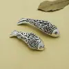 Prata de lei S925 acessórios artesanais DIY peixe de prata tailandês brinca Lótus tubo de prata cotovelo peixinho acessórios de prata pulseira contas