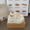 Zapatillas Deportivas de Plataforma con Velcro de Suela Gruesa Moda Otoño 2026, Zapatos Blancos para Estudiantes, Zapatos Casuales Bajos Versátiles de Suela Suave para Mujer