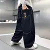 Pantalones para Niños de Comercio Exterior 2025 Nuevo Estilo para Niños Mayores, Jeans con Costuras Expuestas para Primavera y Otoño, Pantalones Rectos Modernos y a la Moda