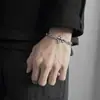 Pulsera Cruz Oscura Disuelta Hip-Hop para Hombres y Mujeres de Moda Todo Fósforo Diseño de Nicho Collar Avanzado de Acero Inoxidable Americano