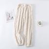 Home calças outono e inverno feminino lã coral espessado preguiçoso calças quentes flanela solta exterior usar calças de pijama amarradas no tornozelo