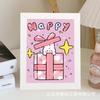 Pintura de Diamantes de Conejo Simple Niños diy Pegatinas de Diamantes Hechas a Mano Texto de Bendición Buena Suerte Pintura de Ladrillos Regalo Venta al por Mayor