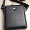 Nova Bolsa para Celular de Couro Genuíno Masculina Moda Tendência Ombro Transversal Simples Couro de Vaca Mini Bolsa Masculina