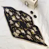 Lenço de Seda Coreano Fácil de Cuidar e Resistente a Amassados, Lenço Decorativo Pequeno para Pescoço com Padrão Paisley Listrado Bolinhas Diamante Fashion Retrô, Lenço de Cabeça, Lenço